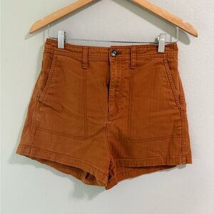Madewell Rust High Rise Utility Shorts Size S